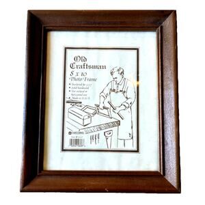VTG Decorel OLD CRAFTSMAN 8x10 Photo Frame Solid Hardwood Standing USA Rustic